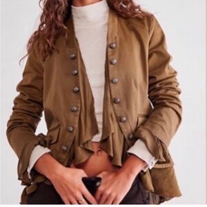 Free People ruffled romantic jacket